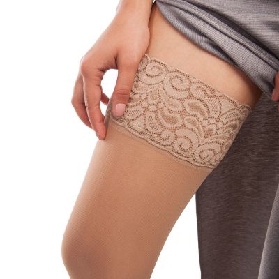 GABRIALLA Sheer Thigh Highs - Compression Stockings (23-30 mmHg): H-80